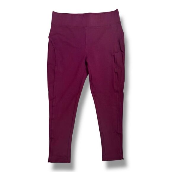 Seven7 Purple Maroon Leggings Form-Fitting Stretchy Bottoms Sz XL - Picture 2 of 10